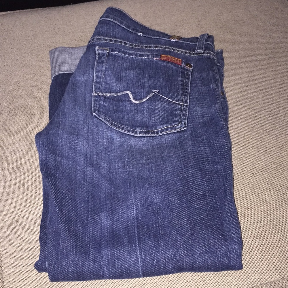 7 for all mankind cropped jeans size 28